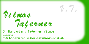 vilmos taferner business card